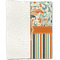 Orange Blue Swirls & Stripes Linen Placemat - Folded Half
