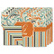 Orange Blue Swirls & Stripes Linen Placemat - MAIN Set of 4 (double sided)