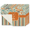 Orange Blue Swirls & Stripes Linen Placemat - MAIN Set of 4 (single sided)