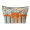 Orange Blue Swirls & Stripes Makeup Bag (Personalized)