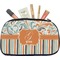 Orange Blue Swirls & Stripes Makeup Bag Medium