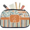 Orange Blue Swirls & Stripes Makeup / Cosmetic Bag - Medium (Personalized)