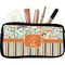 Orange Blue Swirls & Stripes Makeup / Cosmetic Bag - Small (Personalized)