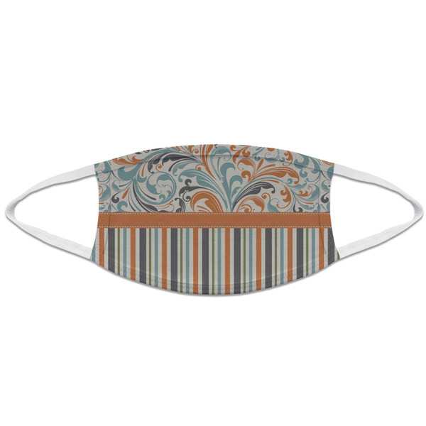 Orange Blue Swirls & Stripes Mask2