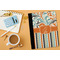 Orange Blue Swirls & Stripes Medium Padfolio - LIFESTYLE (adult)