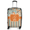 Orange Blue Swirls & Stripes Medium Travel Bag - With Handle