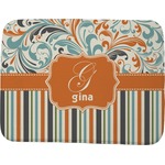 Orange Blue Swirls & Stripes Memory Foam Bath Mat - 48"x36" (Personalized)
