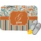 Orange Blue Swirls & Stripes Memory Foam Bath Mat - 24"x17" (Personalized)