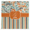 Orange Blue Swirls & Stripes Microfiber Dish Towel (Personalized)