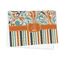 Orange Blue Swirls & Stripes Microfiber Dish Towel - FOLDED HALF