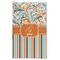 Orange Blue Swirls & Stripes Microfiber Golf Towels - FRONT