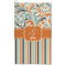 Orange Blue Swirls & Stripes Microfiber Golf Towel (Personalized)