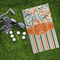 Orange Blue Swirls & Stripes Microfiber Golf Towels - LIFESTYLE