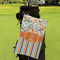 Orange Blue Swirls & Stripes Microfiber Golf Towels - Small - LIFESTYLE