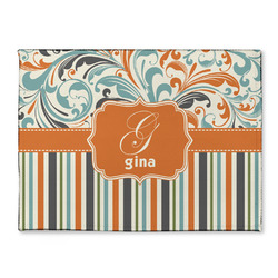 Orange Blue Swirls & Stripes Microfiber Screen Cleaner (Personalized)
