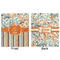 Orange Blue Swirls & Stripes Minky Blanket - 50"x60" - Double Sided - Front & Back