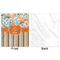 Orange Blue Swirls & Stripes Minky Blanket - 50"x60" - Single Sided - Front & Back