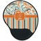 Orange Blue Swirls & Stripes Mouse Pad with Wrist Support - Main