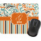 Orange Blue Swirls & Stripes Rectangular Mouse Pad