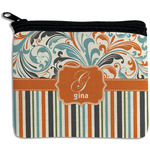Orange Blue Swirls & Stripes Rectangular Coin Purse (Personalized)