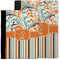 Orange Blue Swirls & Stripes Notebook Padfolio - MAIN