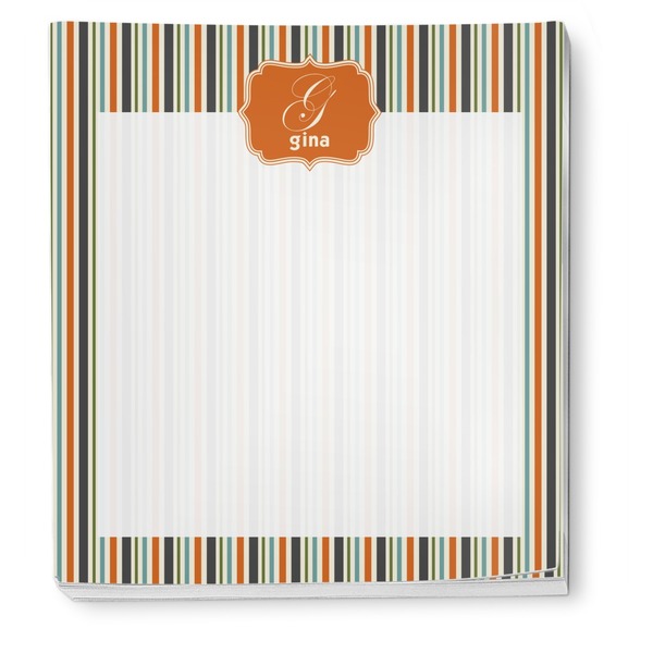 Orange Blue Swirls & Stripes Notepad - Apvl