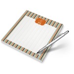 Orange Blue Swirls & Stripes Notepad (Personalized)