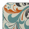 Orange Blue Swirls & Stripes Octagon Placemat - Single front (DETAIL)