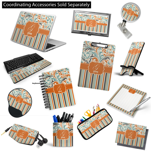 Orange Blue Swirls & Stripes Office & Desk Accessories