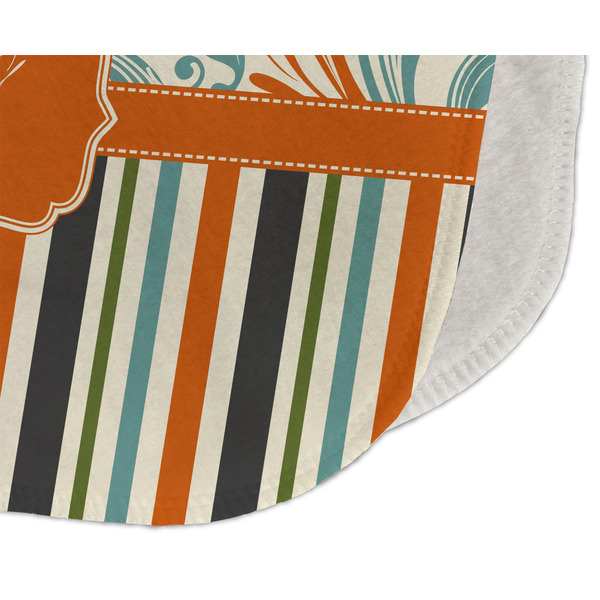 Orange Blue Swirls & Stripes Old Burp Detail