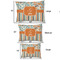 Orange Blue Swirls & Stripes Outdoor Dog Beds - SIZE CHART