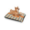 Orange Blue Swirls & Stripes Outdoor Dog Beds - Small - IN CONTEXT