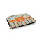 Orange Blue Swirls & Stripes Outdoor Dog Bed - Small (Personalized)