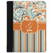 Orange Blue Swirls & Stripes Padfolio Clipboards - Small - FRONT