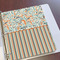 Orange Blue Swirls & Stripes Page Dividers - Set of 5 - In Context