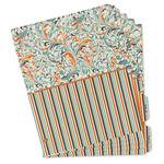 Orange Blue Swirls & Stripes Binder Tab Divider Set (Personalized)