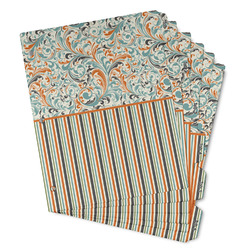 Orange Blue Swirls & Stripes Binder Tab Divider - Set of 6 (Personalized)