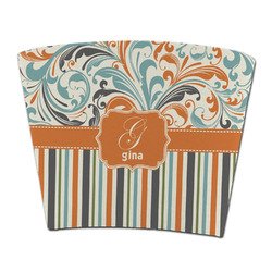 Orange Blue Swirls & Stripes Party Cup Sleeve - without bottom (Personalized)