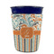 Orange Blue Swirls & Stripes Party Cup Sleeves - without bottom - FRONT (on cup)