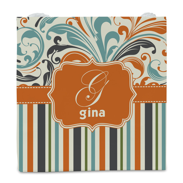 Orange Blue Swirls & Stripes Party Favor Gift Bag - Gloss - Front