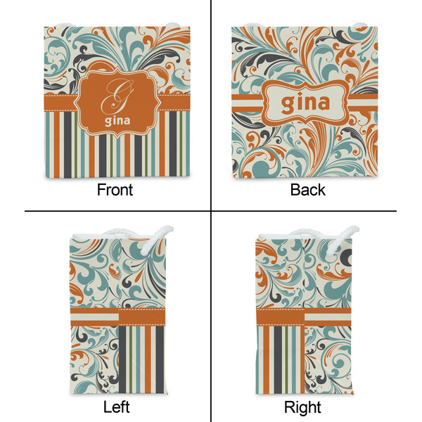 Orange Blue Swirls & Stripes Party Favor Gift Bag - Matte - Approval