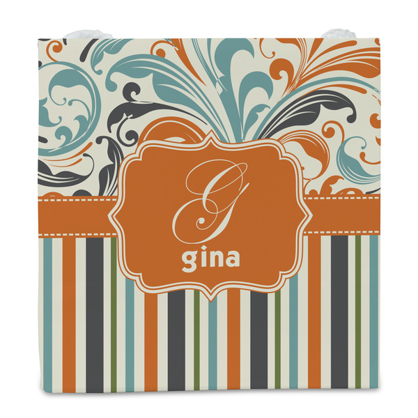 Orange Blue Swirls & Stripes Party Favor Gift Bag - Matte - Front