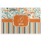 Orange Blue Swirls & Stripes Disposable Paper Placemats (Personalized)
