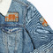Orange Blue Swirls & Stripes Patches Lifestyle Jean Jacket Detail
