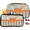 Orange Blue Swirls & Stripes Pencil / School Supplies Bags Small and Medium