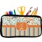 Orange Blue Swirls & Stripes Pencil / School Supplies Bags - Small