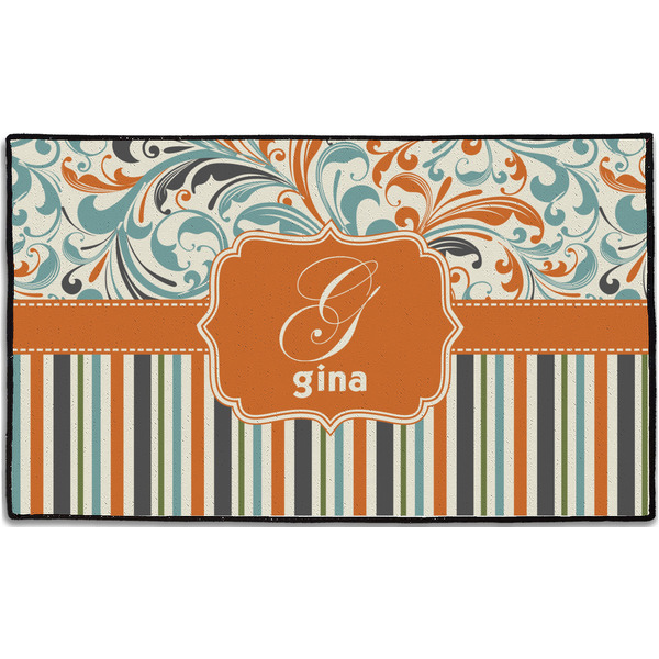 Orange Blue Swirls & Stripes Personalized - 60x36 (APPROVAL)