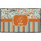 Orange Blue Swirls & Stripes Door Mat - 60"x36" (Personalized)