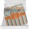 Orange Blue Swirls & Stripes Minky Blanket - 40"x30" - Double Sided (Personalized)