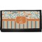 Orange Blue Swirls & Stripes Canvas Checkbook Cover (Personalized)